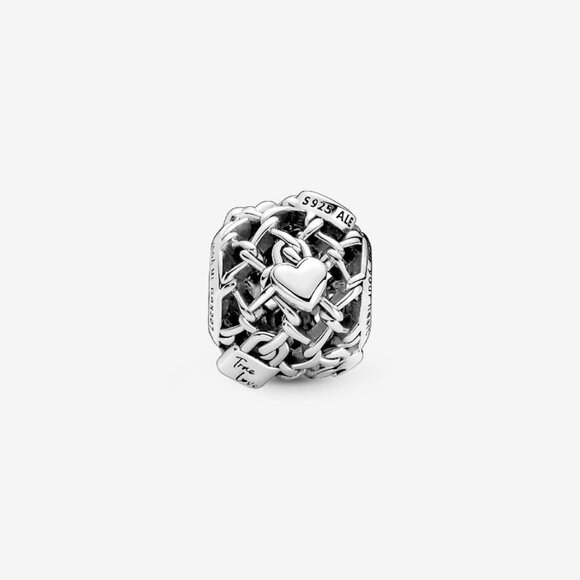 Pandora Openwork Chain Link Padlock Charm NEW - Picture 5 of 6
